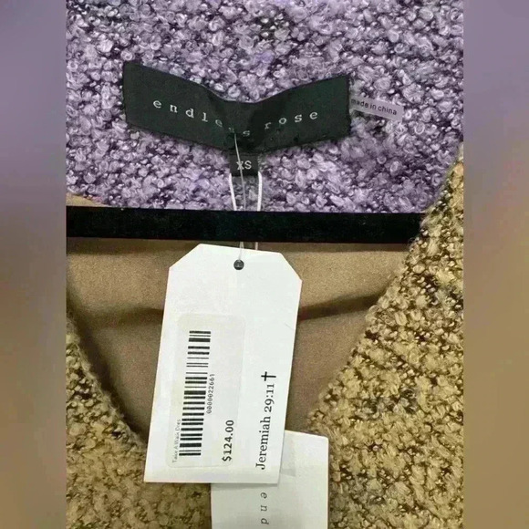 Tweed Color Block Mini Dress NWT - Picture 2 of 6